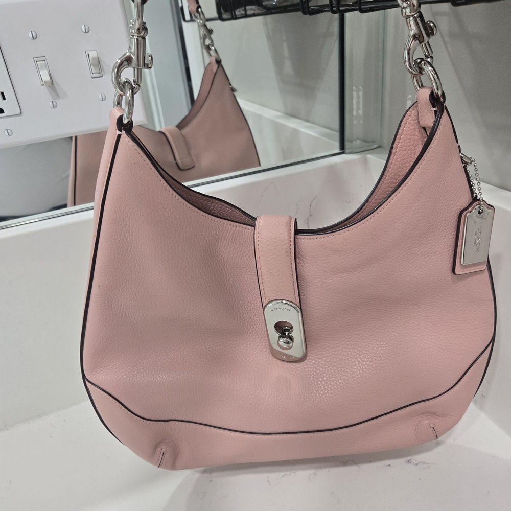 Coach Blush Pink Leather Shoulder Bag